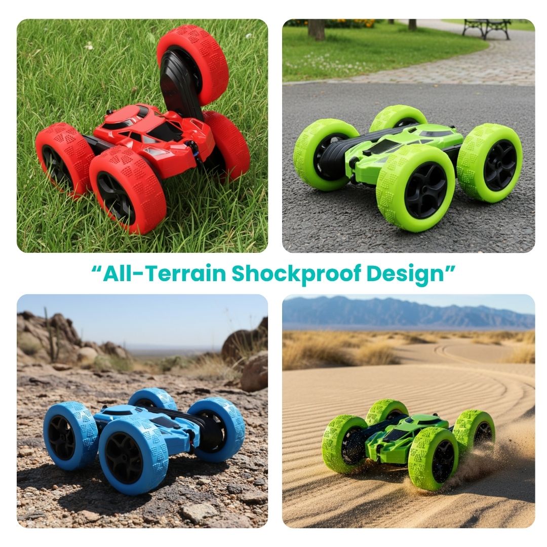 Double Sided RC Stunt Car Toy for Kids – 360° Spinning Drift Vehicle, Remote Control Off-Road Car with Flip Action, All-Terrain Hobby Car for Boys and Girls