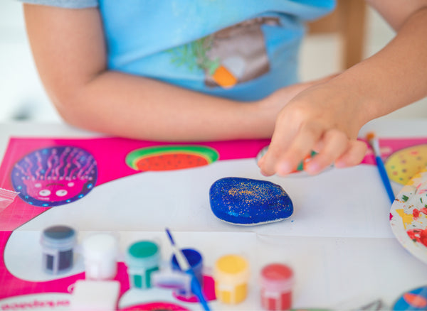 PlumoToys® Rock Painting Kit for Kids - Arts and Crafts for Girls & Boys Ages 6-12 - Craft Kits Art Set Supplies for Painting Rocks - Best Tween Paint Gift, Kids Activities Age 4 5 6 7 8 9 10