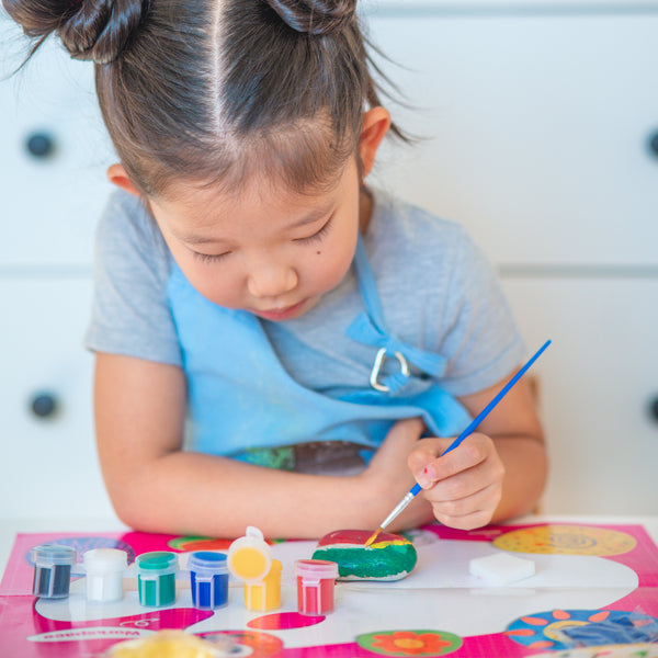 PlumoToys® Rock Painting Kit for Kids - Arts and Crafts for Girls & Boys Ages 6-12 - Craft Kits Art Set Supplies for Painting Rocks - Best Tween Paint Gift, Kids Activities Age 4 5 6 7 8 9 10