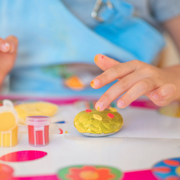 PlumoToys® Rock Painting Kit for Kids - Arts and Crafts for Girls & Boys Ages 6-12 - Craft Kits Art Set Supplies for Painting Rocks - Best Tween Paint Gift, Kids Activities Age 4 5 6 7 8 9 10