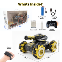 Children Remote Control Battle Tank Toys Can Fire Water Bombs Multiple Driving Modes Gesture Sensor Spray Four-Wheel Drive Tank