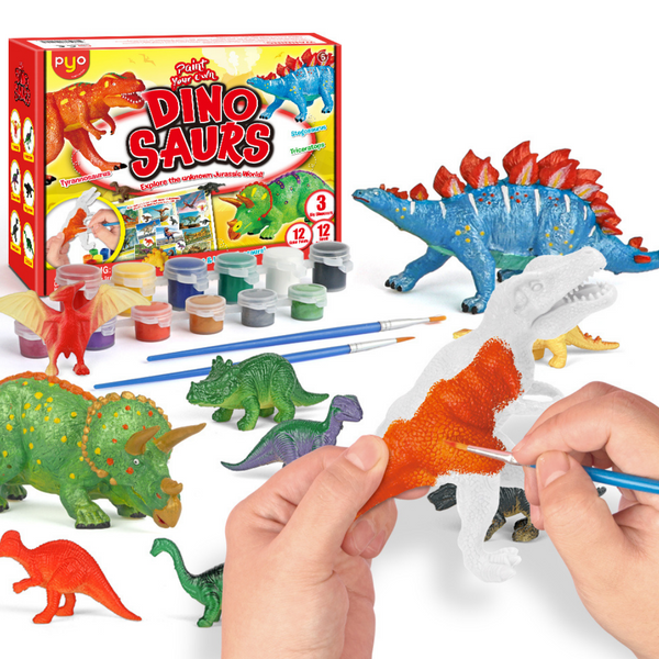 PlumoToys Kids Dinosaur Painting Kit, art kit Paint Dino Party Favors, Painting kit for kids Ideas for Kids Activities Age 4 5 6 7 8 9 10…