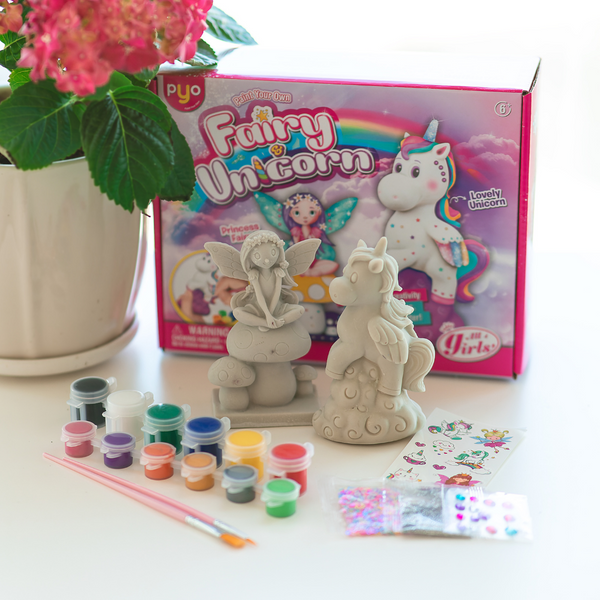 PlumoToys® Unicorn Painting Kit Princess|Arts & Crafts Kit|Painting Supplies for kids|Spark Creativity and Imagination|Safe and Non-Toxic|Birthday Christmas Craft Gift for Kids Girls Boys 4 5 6 7 8 9