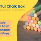 PlumoToys® 40 Pcs Chalk Set 10 colors washable colorful chalk set for school supplies and home sidewalk chalk set toys gift party favor for girls boys 3,4,5,6,7,8,9,10 years ol