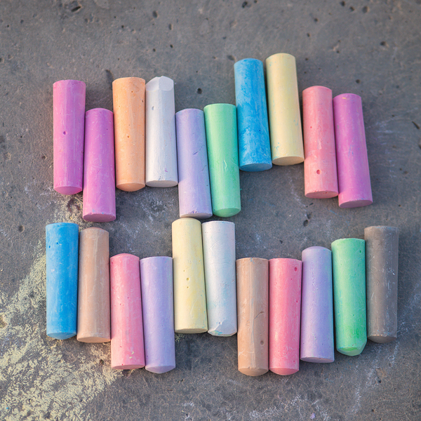 PlumoToys® 40 Pcs Chalk Set 10 colors washable colorful chalk set for school supplies and home sidewalk chalk set toys gift party favor for girls boys 3,4,5,6,7,8,9,10 years ol