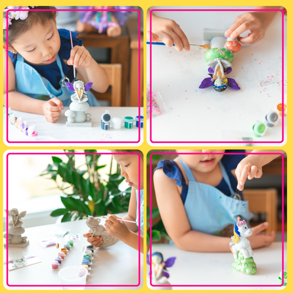 PlumoToys® Unicorn Painting Kit Princess|Arts & Crafts Kit|Painting Supplies for kids|Spark Creativity and Imagination|Safe and Non-Toxic|Birthday Christmas Craft Gift for Kids Girls Boys 4 5 6 7 8 9