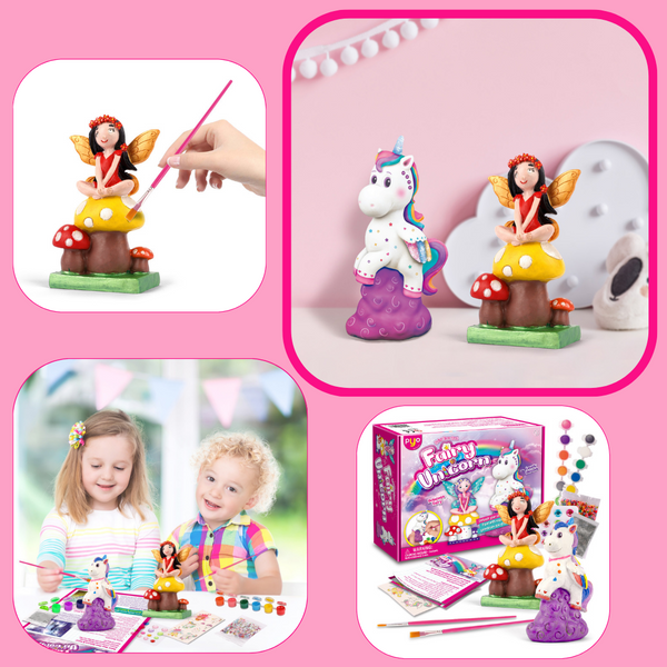 PlumoToys® Unicorn Painting Kit Princess|Arts & Crafts Kit|Painting Supplies for kids|Spark Creativity and Imagination|Safe and Non-Toxic|Birthday Christmas Craft Gift for Kids Girls Boys 4 5 6 7 8 9