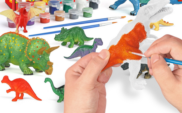 PlumoToys Kids Dinosaur Painting Kit, art kit Paint Dino Party Favors, Painting kit for kids Ideas for Kids Activities Age 4 5 6 7 8 9 10…