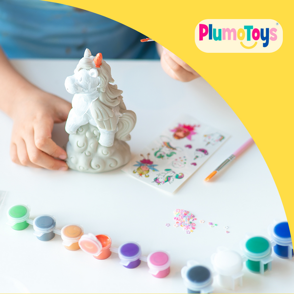 PlumoToys® Unicorn Painting Kit Princess|Arts & Crafts Kit|Painting Supplies for kids|Spark Creativity and Imagination|Safe and Non-Toxic|Birthday Christmas Craft Gift for Kids Girls Boys 4 5 6 7 8 9