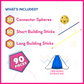 PlumoToys® 90 PCS Fort Building Kit Construction Toys for kids Gift | Build Indoor Outdoors Rocket Ship Play Tent Tower Castles Tunnels Boat Educational STEM toys for Boys Girls Age 5,6,7,8,9,10+