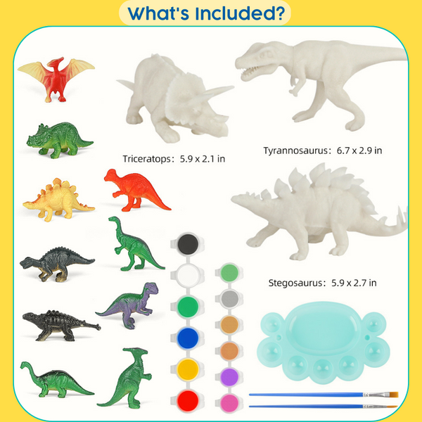 PlumoToys Kids Dinosaur Painting Kit, art kit Paint Dino Party Favors, Painting kit for kids Ideas for Kids Activities Age 4 5 6 7 8 9 10…