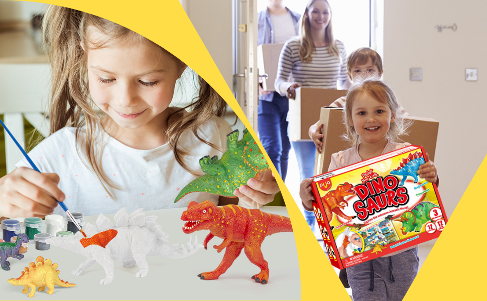 Dimensions ROARSOME Dinos kit de pintura por número, multicolorido, 9 peças