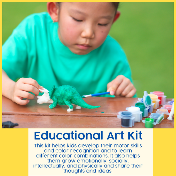 PlumoToys Kids Dinosaur Painting Kit, art kit Paint Dino Party Favors, Painting kit for kids Ideas for Kids Activities Age 4 5 6 7 8 9 10…