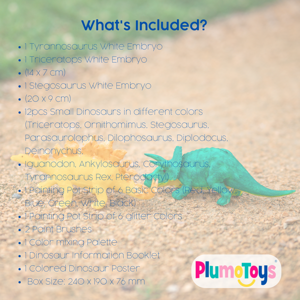 PlumoToys Kids Dinosaur Painting Kit, art kit Paint Dino Party Favors, Painting kit for kids Ideas for Kids Activities Age 4 5 6 7 8 9 10…